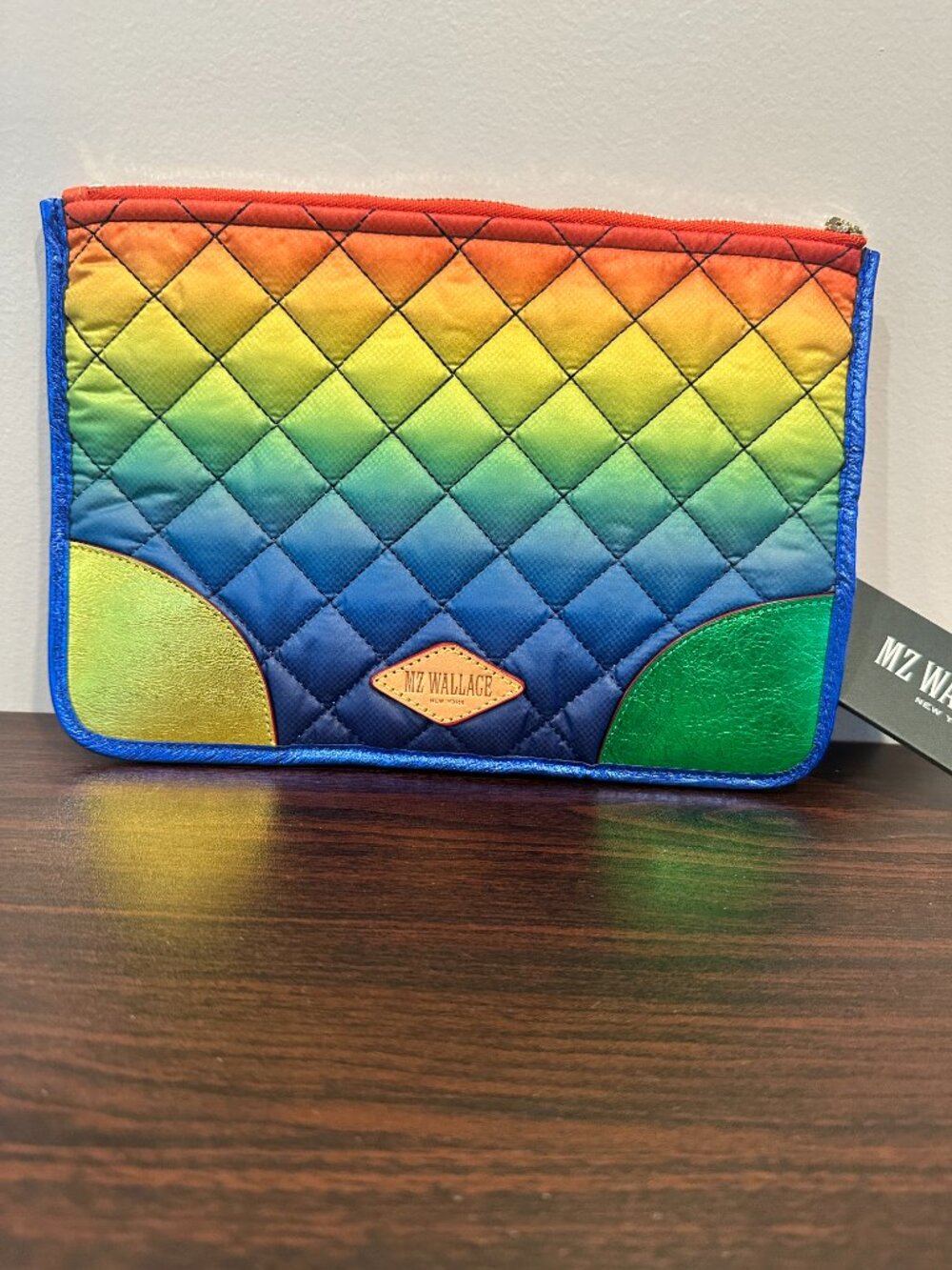 MZ WALLACE AVERY W/ CORNERS POUCH – LIMITED EDITION RAINBOW PRINT | XS | NWT - Picture 4 of 10